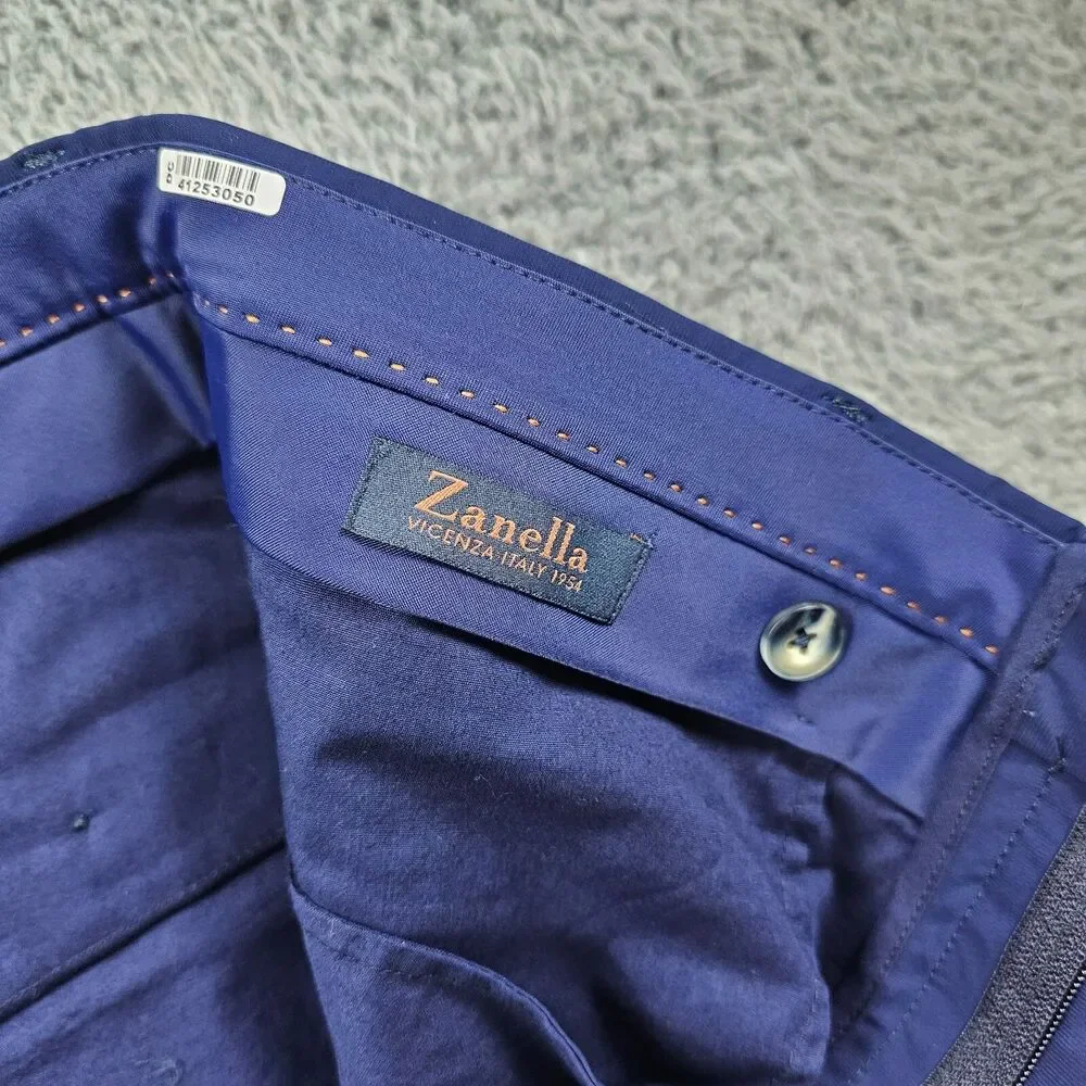 Zanella Active Pants Mens 33x29* Blue Golf Casual Stretch Performance Flex